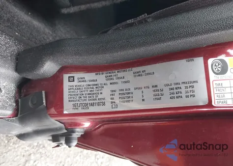 2010 GMC Canyon Sle1 from USA, damaged, VIN 1GTJTCDE1A8110738